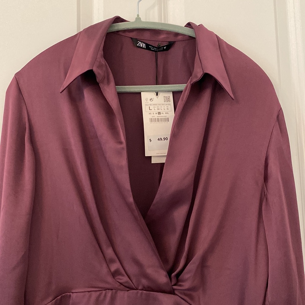 Purple wrap dress - Picture 2 of 7